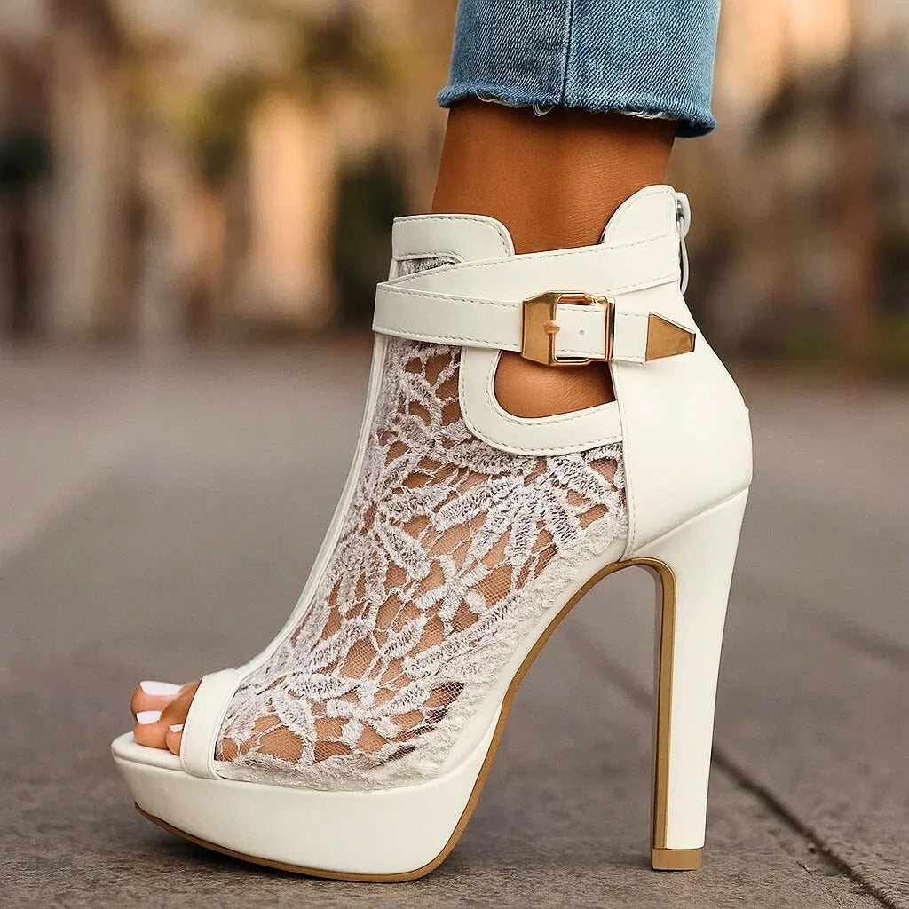 Bombas de encaje elegantes liliana