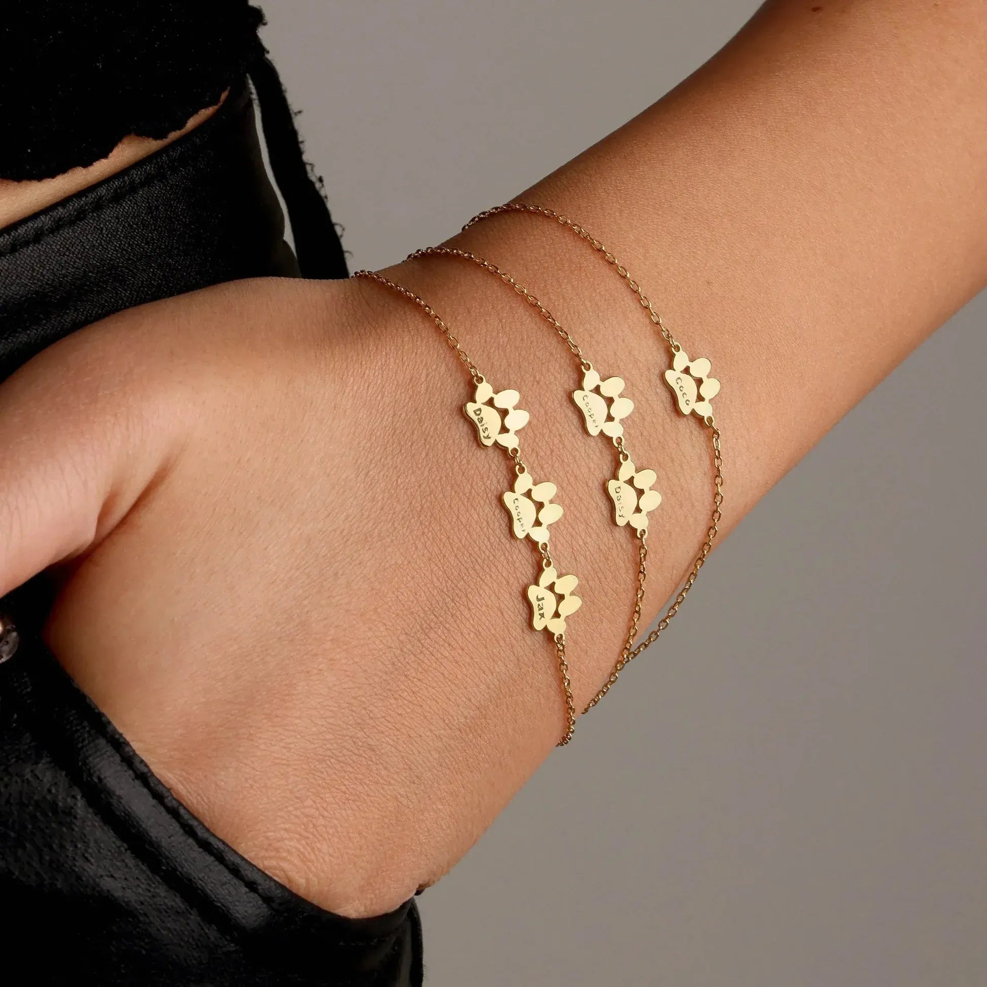 Pulsera Con Nombre De Pata Personalizada