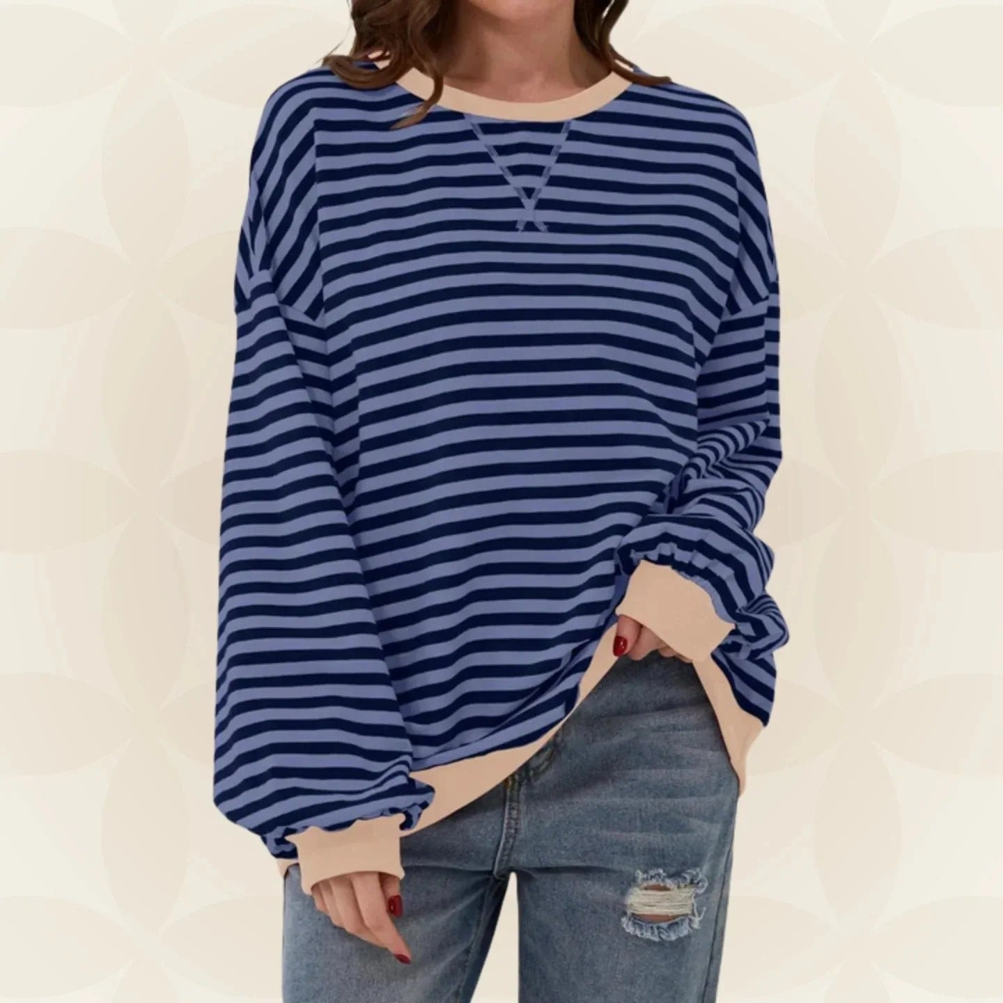 Juliana Streifenloser Lassiger Pullover