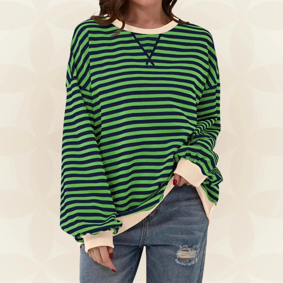 Juliana Streifenloser Lassiger Pullover