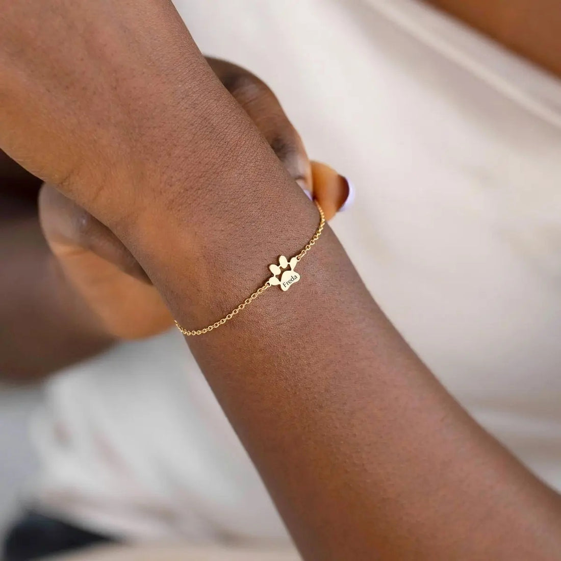 Pulsera Con Nombre De Pata Personalizada