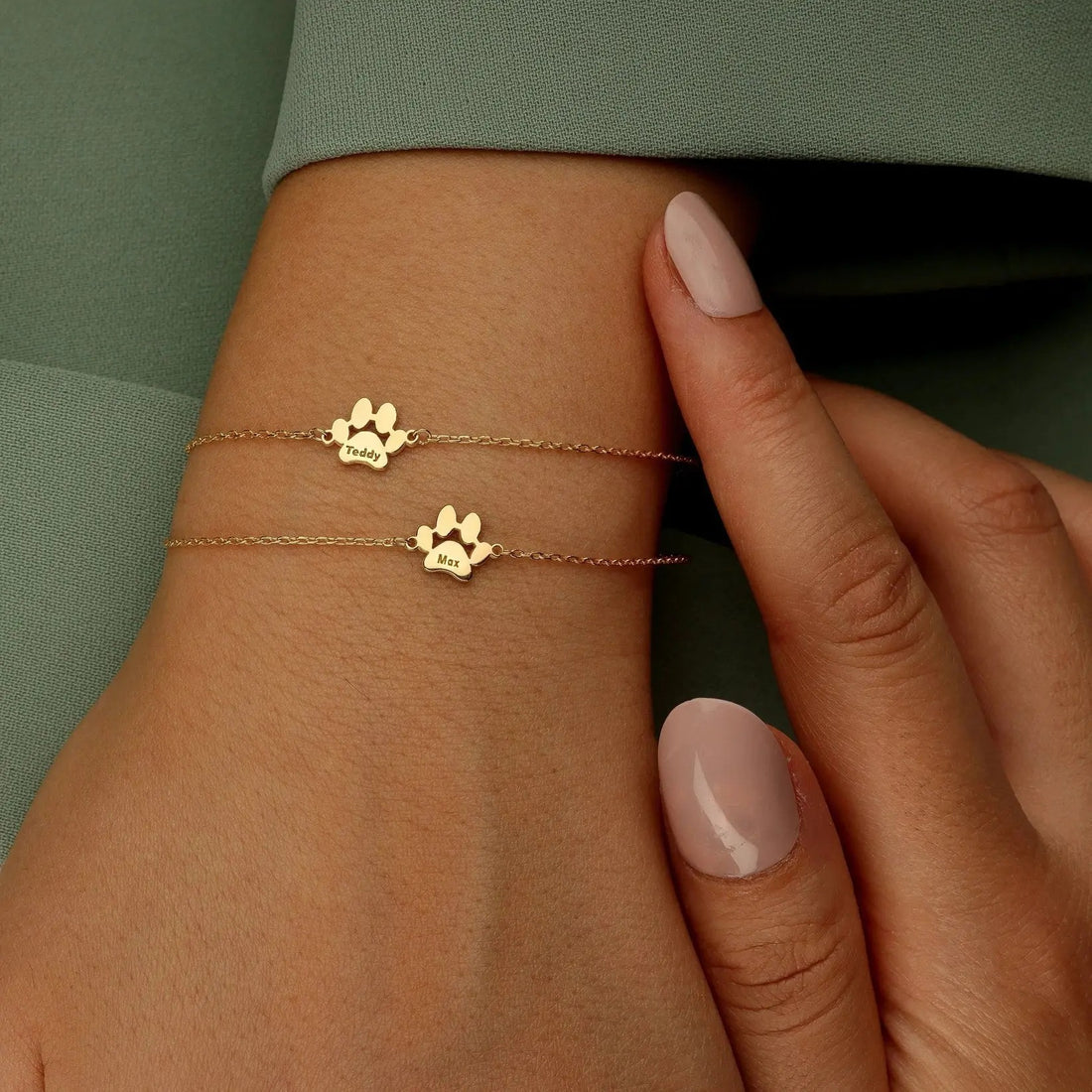Pulsera Con Nombre De Pata Personalizada